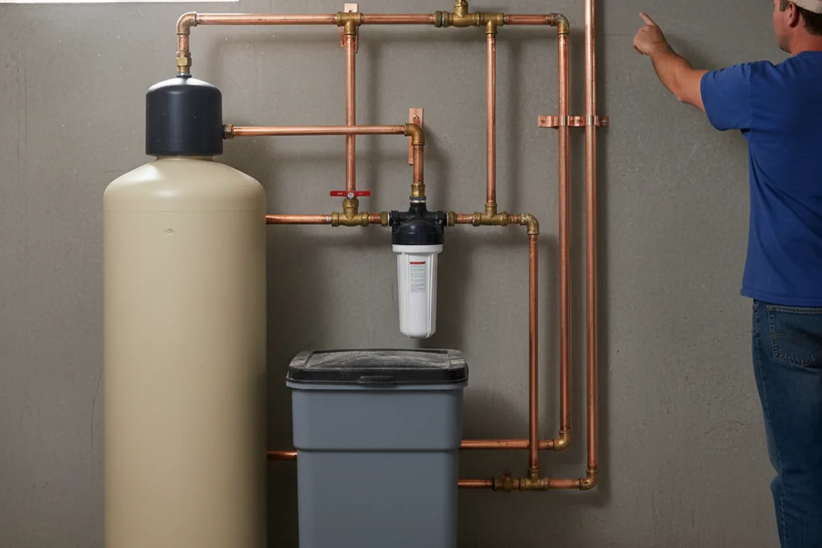 Whole-house water treatment system installed in Steele
